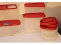 Plastic Red Top Storage Containers