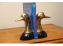 Vintage Brass Duck Bookends