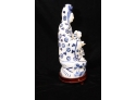 Intage Blue And White Japanese Figure