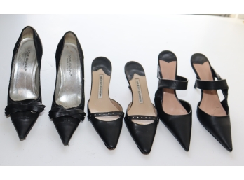 Lot Of 3 Pairs Women's High Heel Shoes Manolo Blahnik, Dolce & Gabanna, Tony Bianco
