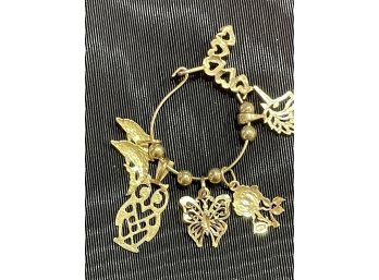 Vintage 14k Gold Charms With Holder 4.1g