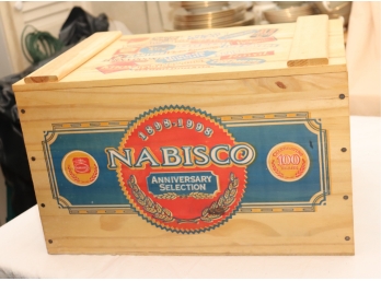 Nabisco National Biscuit Company Wood Wooden Crate Box 1998, 100 Yr Anniversary