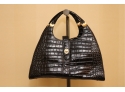 MUSKA Black Leather Hand Bag Made In Italy