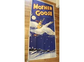 Vintage British Theatre Advertising Poster 'Mother Goose' Printed By Taylors 88' X 40'