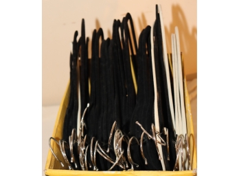 Yellow Wine Box Filled With Hangers