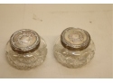Antique Sterling Silver Covered Vanity Trinket Jars