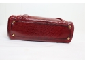 Suarez New York Made In Italy Red Snakeskin Handbag Purse