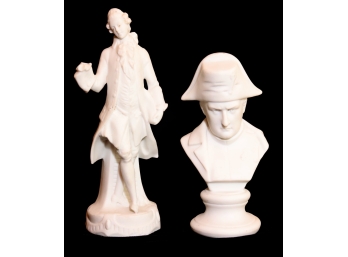 Vintage Pair Of Porcelain Bisque Figures Napoleon