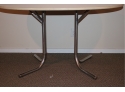 Vintage White Formica W/ Steel  Legs Table
