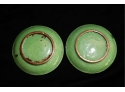Vintage Pair Of Chinese Enamel Small Dishes