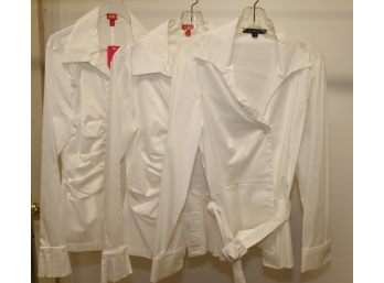 Women's White Tuxedo Shirts Size
