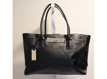 Vince Camuto Black Leather Tote Bag