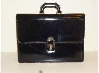 GUCCI Black Patent Leather Briefcase / Attache / Portfolio - ITALIA