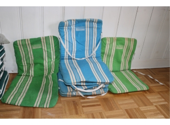 Vintage 'The Decorator' Patio Chair Cushions 3 Blue 2 Green