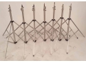 Lot Of 7 Pic Light Stands. These Are Medium Size 25 When Folded And 108 When Fully Extended. Good Condition