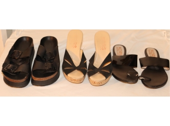 2 Pairs Michael Kors And 1 'birk' Style Sandle