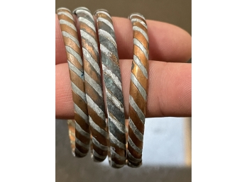 Vintage Copper Cuff Bracelets Bangles