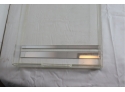 Vintage Clear Acrylic Lucite And Mirror Trim Serving Tray
