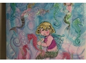 Mermaid Girls Room Decor Painting Wall Art