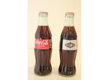Pair Of 1998 Coca Cola Super Bowl XXII Classic Coke Bottles Sealed