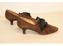 Emma Hope Shoes Brown Suede Pleat Shoe Size 39