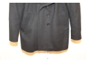 Burberry Black Winter Peacoat Coat Size 42   (burberry12)
