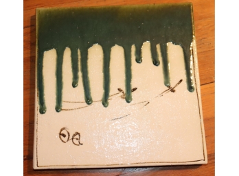 12' Drip Tile Coaster Signed