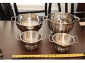 Set Of 4 Stainless Steel Strainers