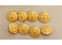 8 Vintage Gold Naval Egale Buttons From Max Oberhard