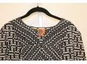 Tory Burch Black & White Geometric Pattern Shirt Size 8  (TB27)
