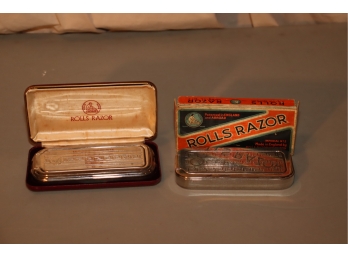 2 Vintage Rolls Razor  Original Box Hone Strop