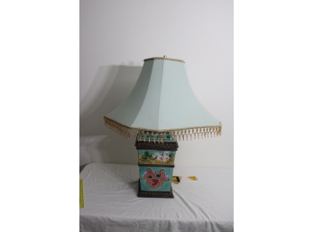 Ceramic Tile Table Lamp W/ Lampshade