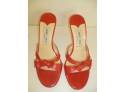 Jimmy Choo Red Leather Mules Size 37