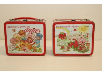 Pair Of Vintage Strawberry Shortcake Lunch Boxes