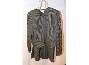 Vintage Pierre Cardin Women's Wool Suit Size 14 Skirt Jacket Belt