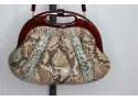 Vintage Colombetti Milano Pastel Snakeskin Purse Bag Made In Italy