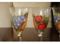 Hand Painted Fruit Glasses