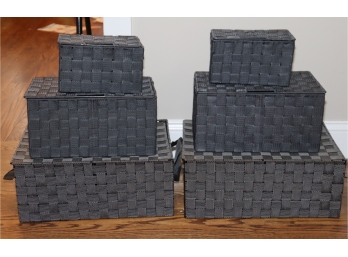 2 Sets Stackable Nesting  Storage Boxes