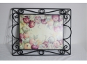 Metal Serving Tray With Ceramic Tiles