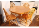 Round Wooden Kitchen Table And 4 Chairs