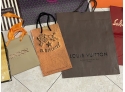 Designer Shopping Bag Lot: Louis Vuitton Hermes, Fendi, Henri Bendel Tory Burch, Salvatore Feragamo Gucci Box