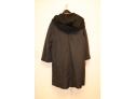 MaxMara Long Black Hooded Coat Jacket Size 8   (Maxmara12)