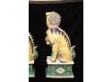 Pair Of Old Chinese Porcelain Foo Dogs