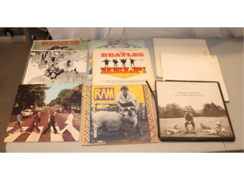 9 Vintage Beatles Vinyl Records White Abbey Road  Revolver Help
