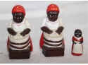 Vintage Aunt Jemima Ceramic Salt And Pepper Shaker Hand Painted Black Americana