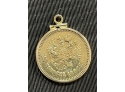 1896 Gold Plated 25 Kopeeck Coin Tsar Nikolai II With 14 K Gold Pendant Bezel