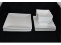 Set Of 12 ROSCHER & CO Woodgrain Square 10 1/2'Dinner Plates & 8 1/2' Salad Plates And Bowls