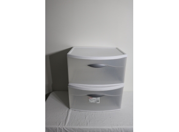 Pair Of STERILITE 17068 Clear View Storage Drawers 45 Qt.