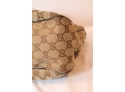 Authentic Vintage Gucci GG Monogram Canvas Brown Leather Hand Tote Bag