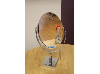 Double Sided Chrome Base Table Top Mirror